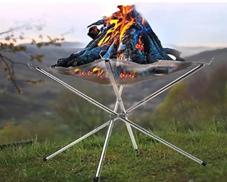 Collapsible Fire Pit, tiny & compact, but oh does it deliver. Quality materials means it will last. But perfectly small for your camping gear, whether just to warm fingers or cook jacket potatoes, this does the trick! Great for camping
