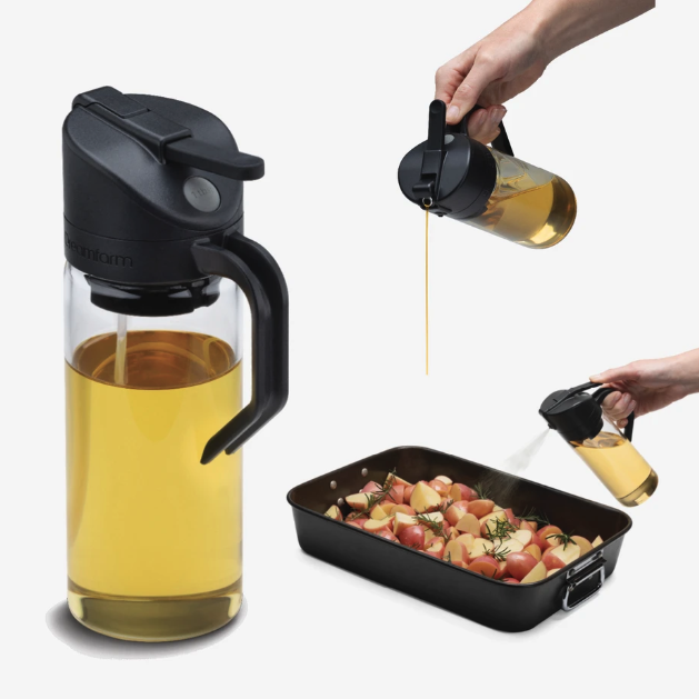 Dreamfarm, Oileroo is a never-clog oil sprayer that creates a fine mist, free pours, and doses an exact tablespoon. This is a must need gift for the budding chef. Any oil can be used