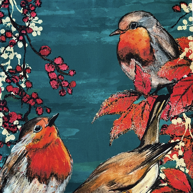Robin tea towel